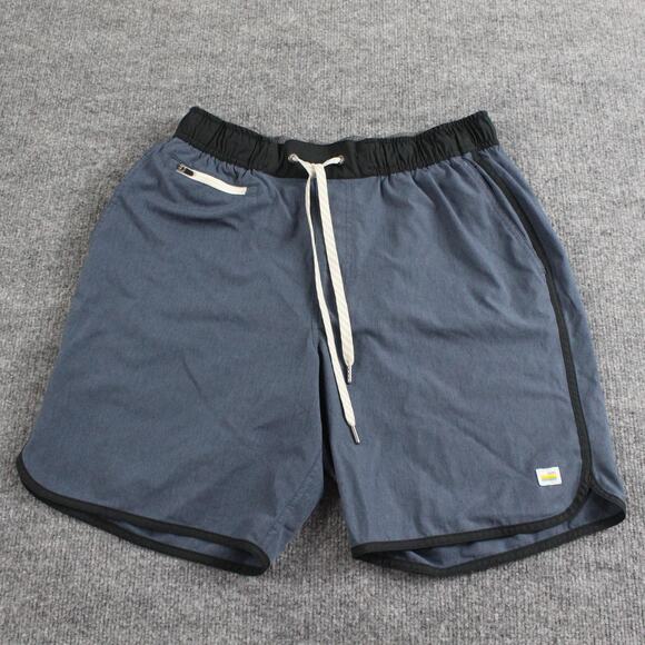 Vuori Shorts Mens Medium Banks Performance Blue Training Gym Workout Running - Picture 1 of 11